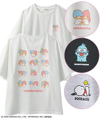 【サンリオキャラクターズ】（キキ＆ララ）バックプリントＴシャツ