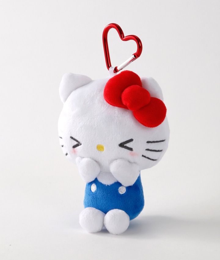 【サンリオキャラクターズ】（ハローキティ）ハートカラビナ付きぬいぐるみ風ポーチ
