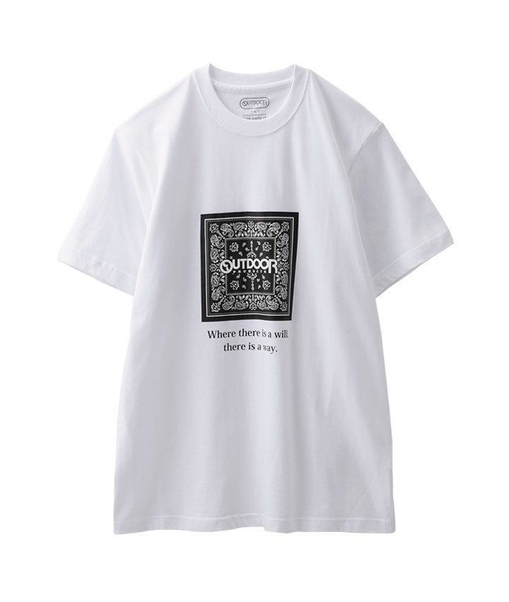 OUTDOOR PRODUCTS】スクエアロゴTシャツ(M