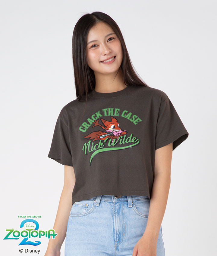 【Ｄｉｓｎｅｙ】（ニック・ワイルド）ショート丈プリントＴシャツ