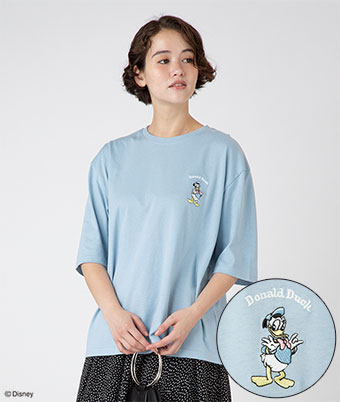 【Ｄｉｓｎｅｙ】（ドナルド）ワンポイント刺しゅうＴシャツ