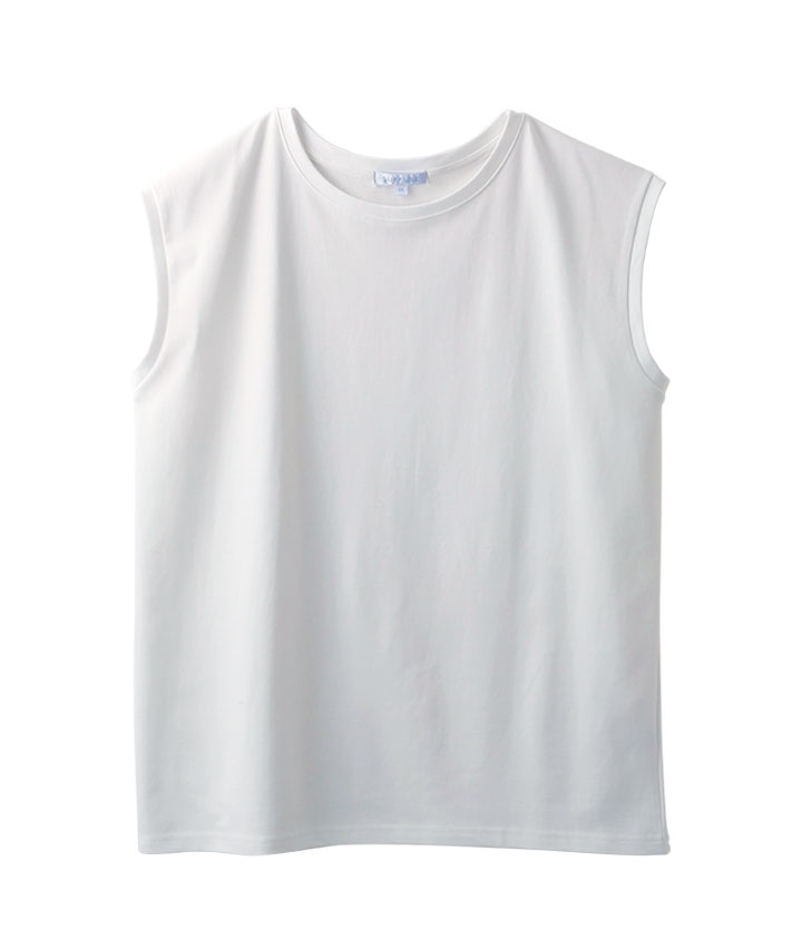 【冷やし綿】（接触冷感・速乾・ＵＶカット）ノースリーブＴシャツ