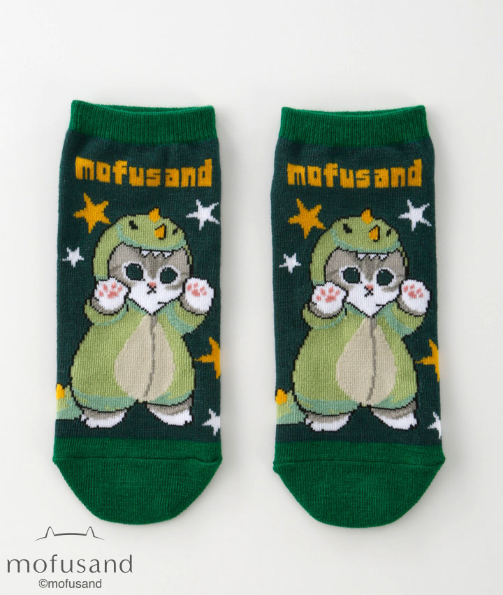 【ｍｏｆｕｓａｎｄ】（１足物）フロント柄ソックス