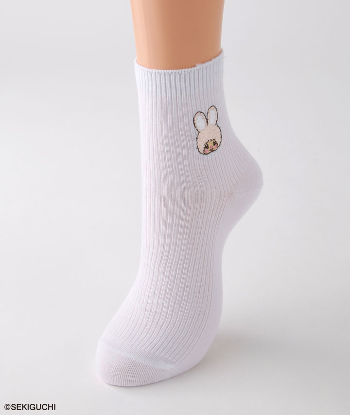 【モンチッチ】（１足物）刺繍入りソックス