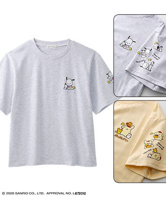 【サンリオキャラクターズ】袖プリントＴシャツ