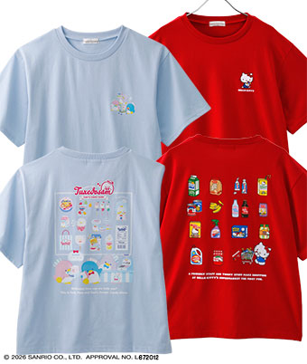 【サンリオキャラクターズ】バックプリントＴシャツ