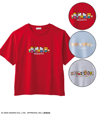 【サンリオキャラクターズ】プリントＴシャツ