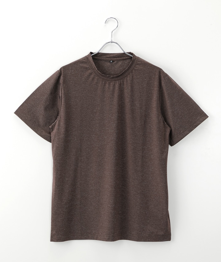 （接触冷感・ストレッチ）カチオン杢Ｔシャツ