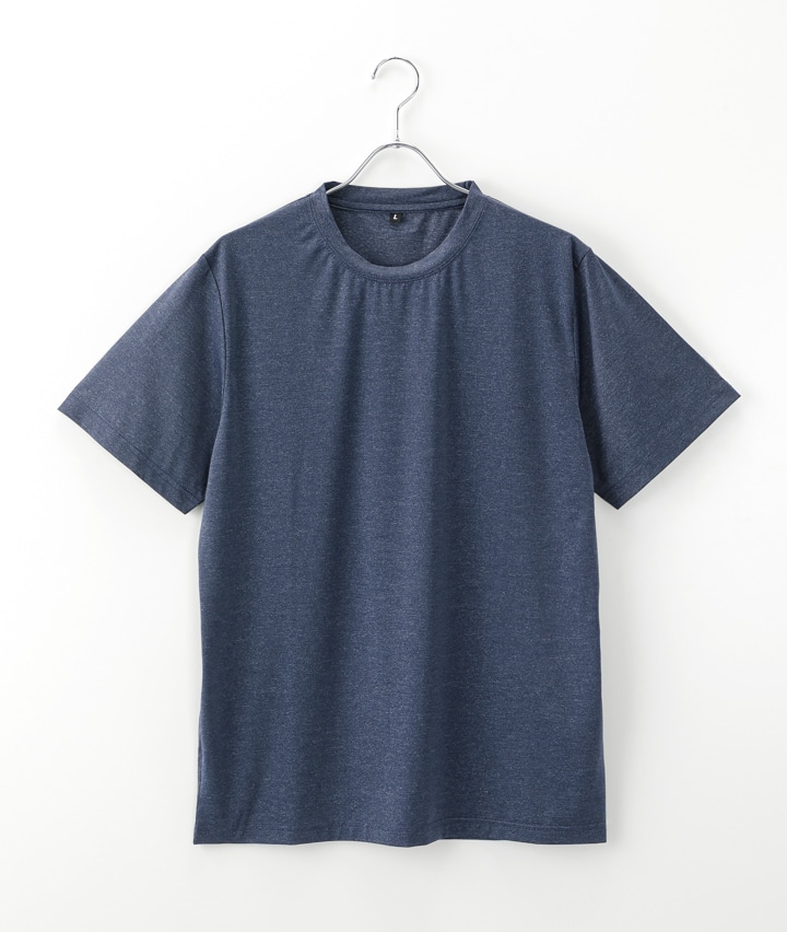 （接触冷感・ストレッチ）カチオン杢Ｔシャツ