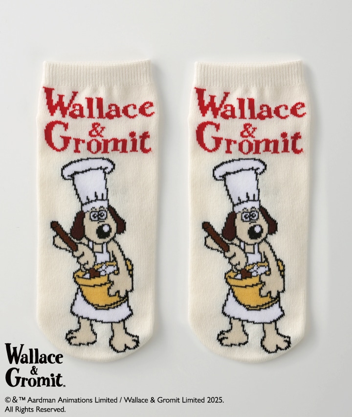 【ウォレスとグルミット】（グルミット）（１足物）フロント柄ソックス