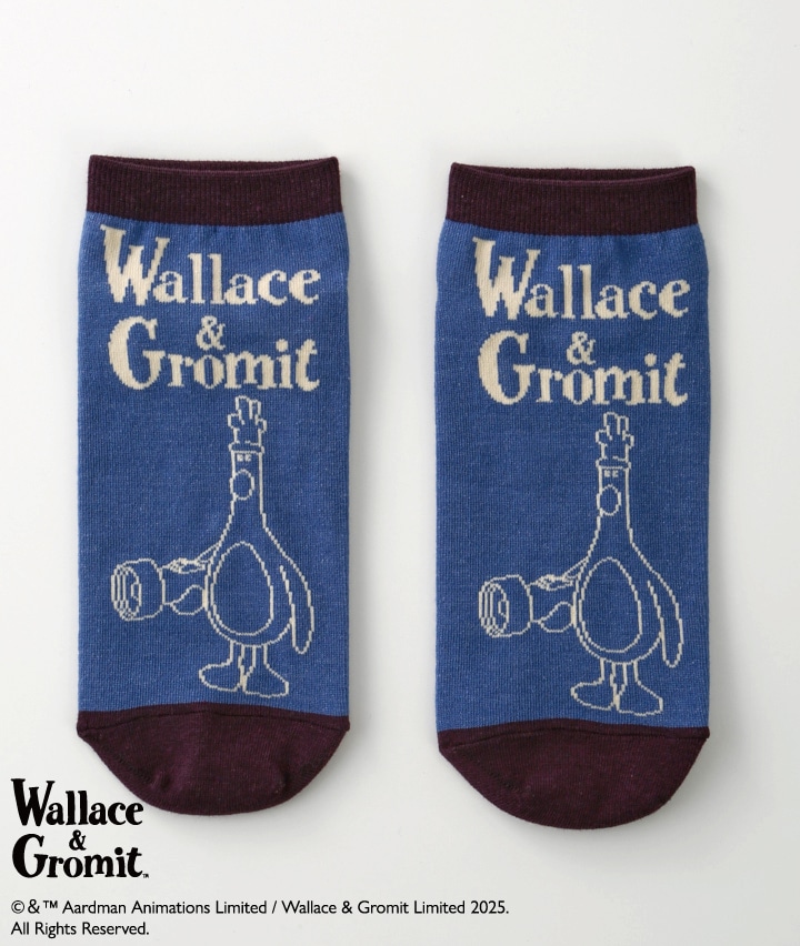 【ウォレスとグルミット】（フェザー・マッグロウ）（１足物）フロント柄ソックス