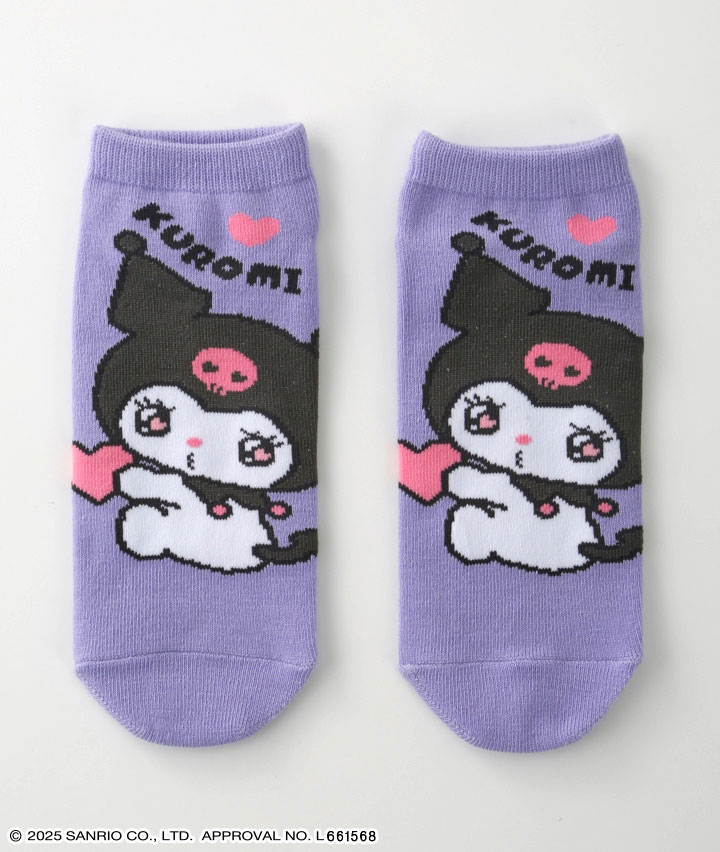 【サンリオキャラクターズ】（クロミ）（１足物）フロント柄ソックス