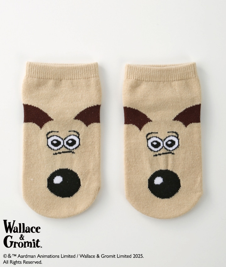【ウォレスとグルミット】（グルミット）（１足物）フロント柄ソックス