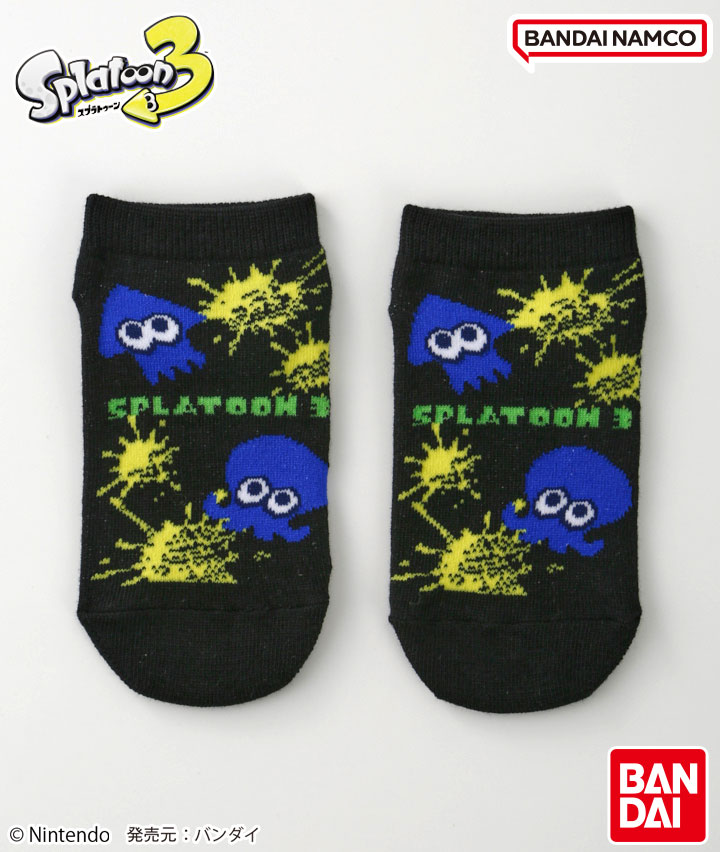 【スプラトゥーン３】（イカとタコ）（１足物）フロント柄ソックス