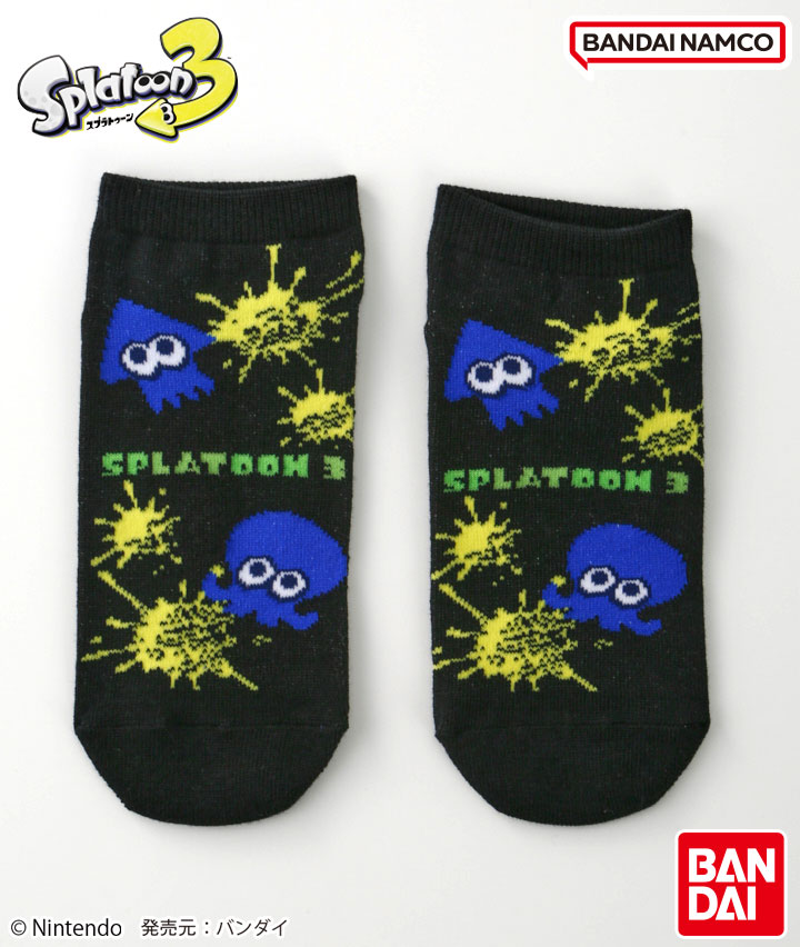 【スプラトゥーン３】（イカとタコ）（１足物）フロント柄ソックス