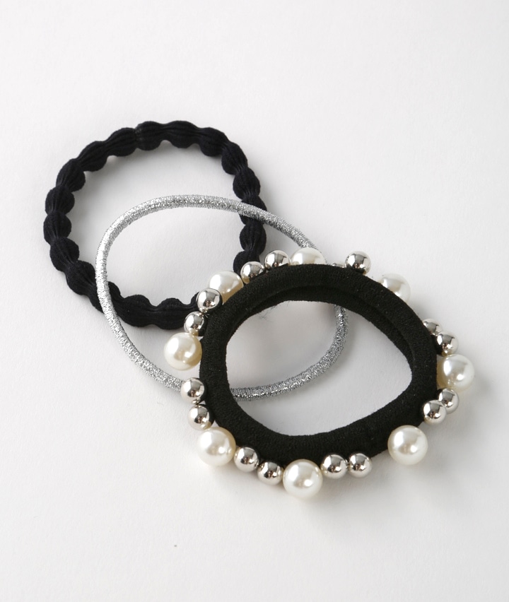 パール＆シルバーゴムセット