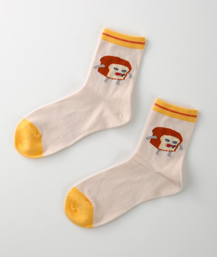 【パンどろぼう】（パンどろぼう）（１足物）サイド柄ソックス