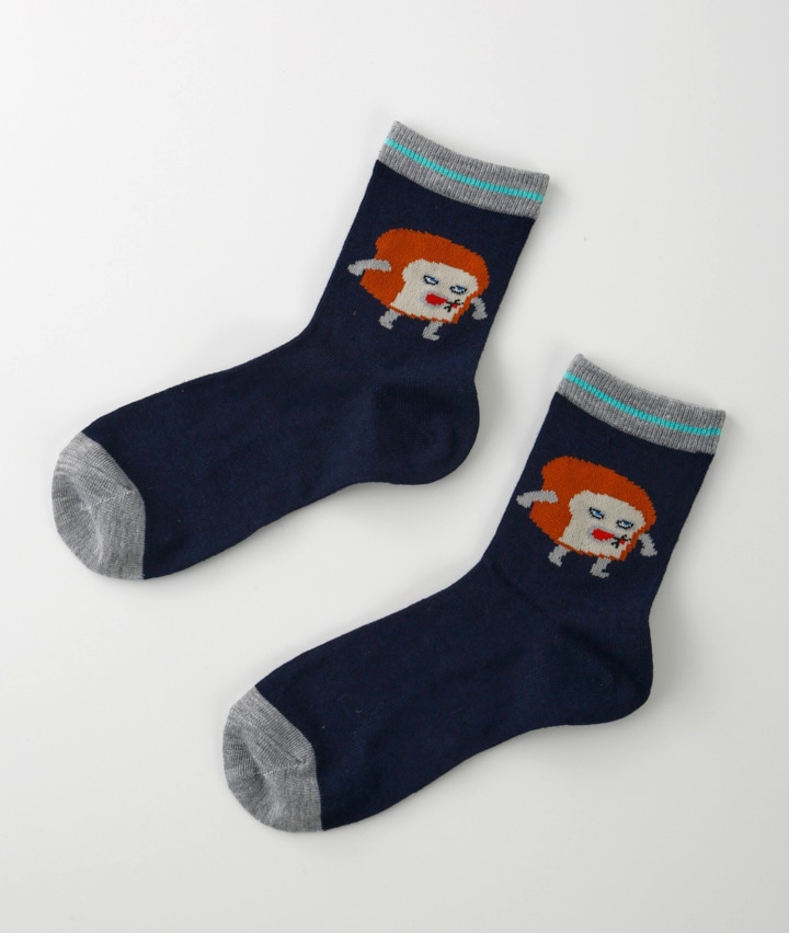 【パンどろぼう】（パンどろぼう）（１足物）サイド柄ソックス