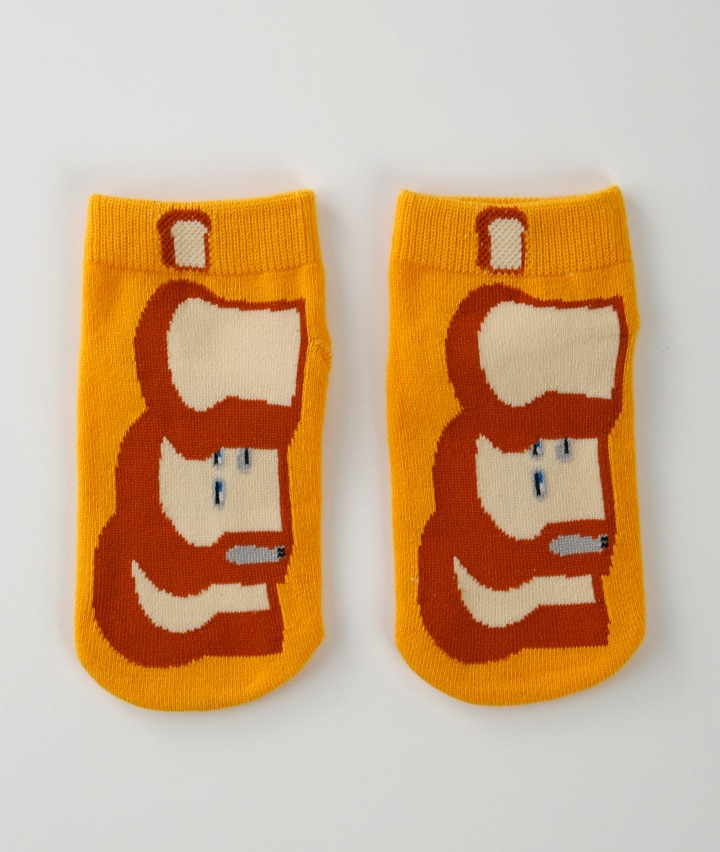 【パンどろぼう】（パンどろぼう）（１足組）フロント柄ソックス