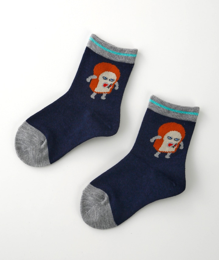 パンどろぼう】（パンどろぼう）（1足物）サイド柄ソックス