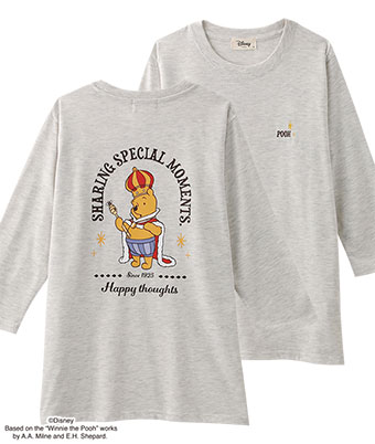 【Ｄｉｓｎｅｙ】（くまのプーさん）七分袖プリントＴシャツ