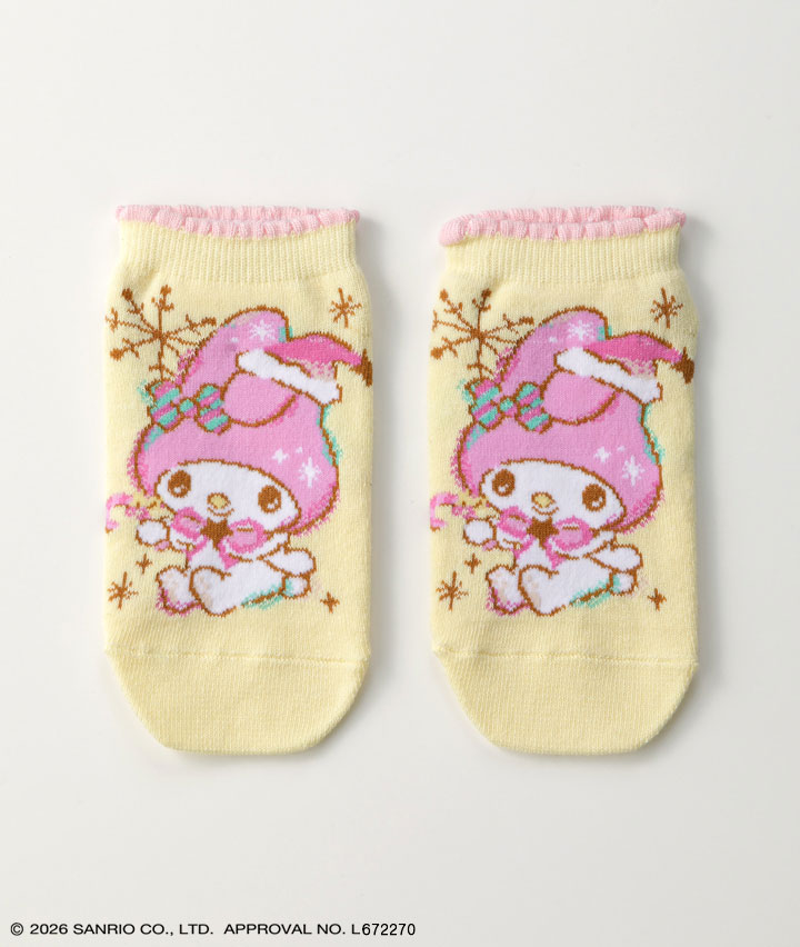 【サンリオキャラクターズ】（マイメロディ）（１足物）クルーソックス