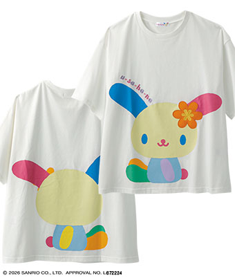 【サンリオキャラクターズ】（ウサハナ）前後プリントＴシャツ