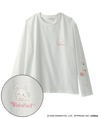 【サンリオキャラクターズ】（ウィッシュミーメル）袖プリント長袖Ｔシャツ