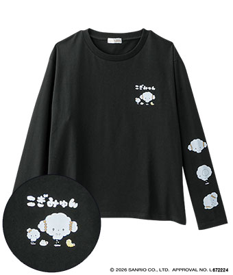 【サンリオキャラクターズ】（こぎみゅん）袖プリント長袖Ｔシャツ