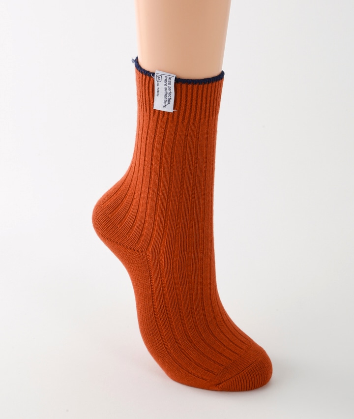 （１足物）ロゴタグ付きクルーソックス