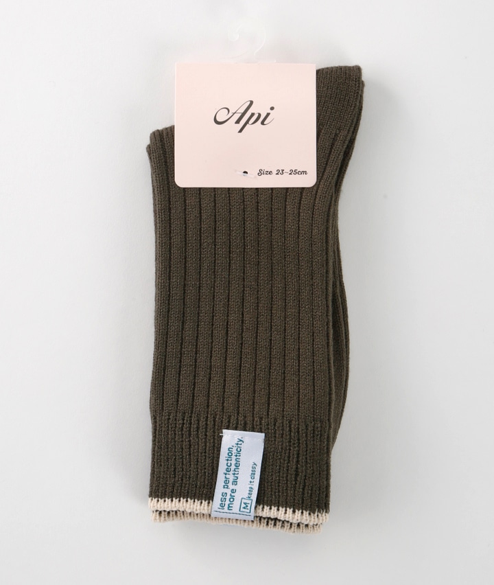 （１足物）ロゴタグ付きクルーソックス