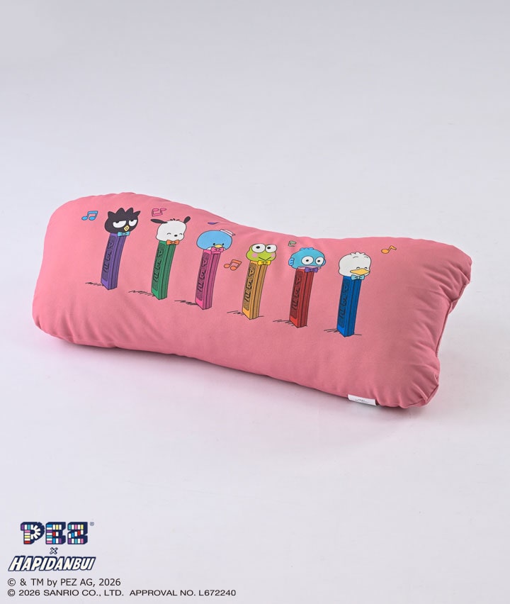 【ＰＥＺ×はぴだんぶい】ダイカットクッション ピンク