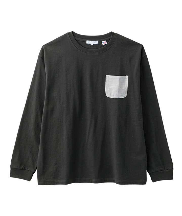 （ＵＳＡコットン）ヒッコリーポケ付Ｔシャツ