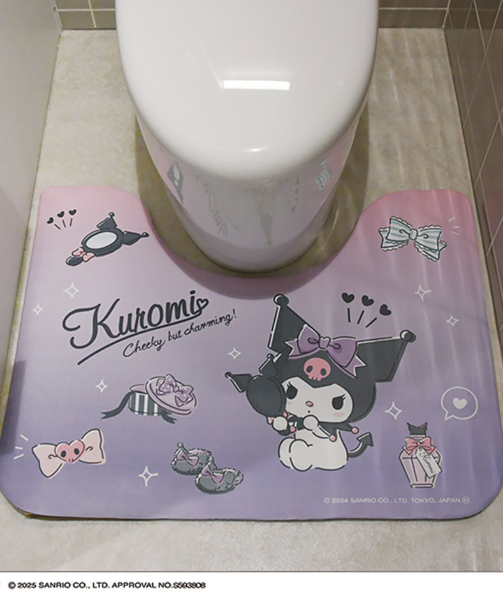 【サンリオキャラクターズ】（クロミ）（大判サイズ）チャーミングガールＰＶＣトイレマット