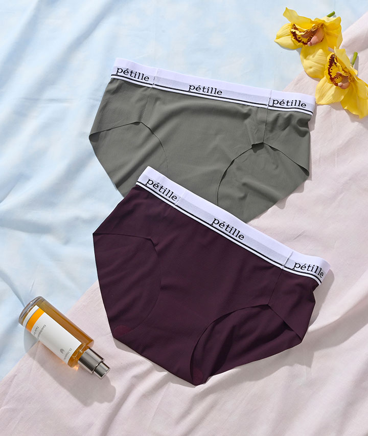 （ピタっと革命）ロゴテープシームレスショーツ