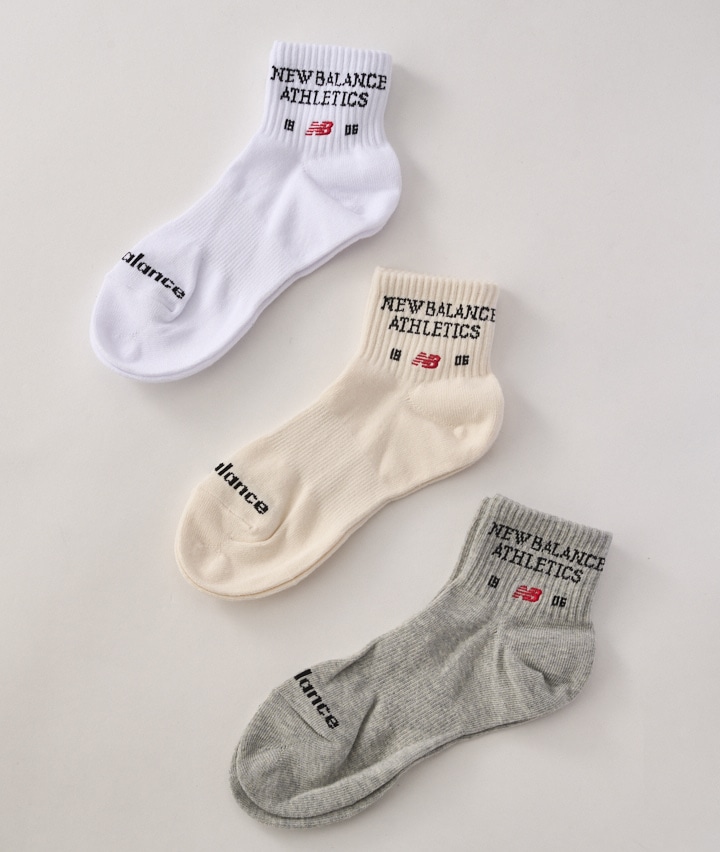 【Ｎｅｗ　Ｂａｌａｎｃｅ】（３足組）刺繍入りショートソックス