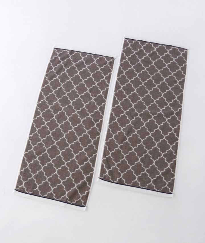 （２枚組）モロッカン柄フェイスタオル