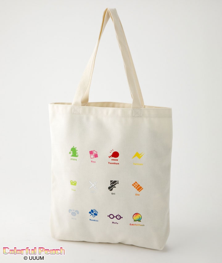 【カラフルピーチ】帆布トートバッグ