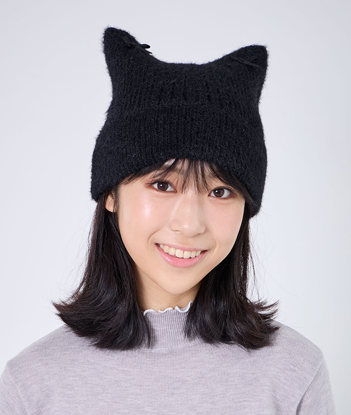 ネコミミニットキャップ