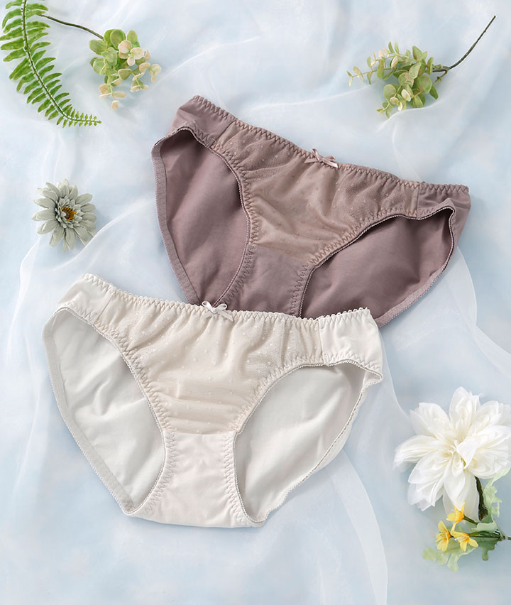 （シアバター加工）（コットンＭＩＸ）ドット柄ショーツ