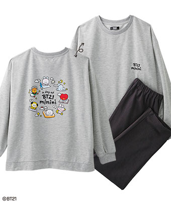 【BT21】レディースミニ裏毛ルームウェア