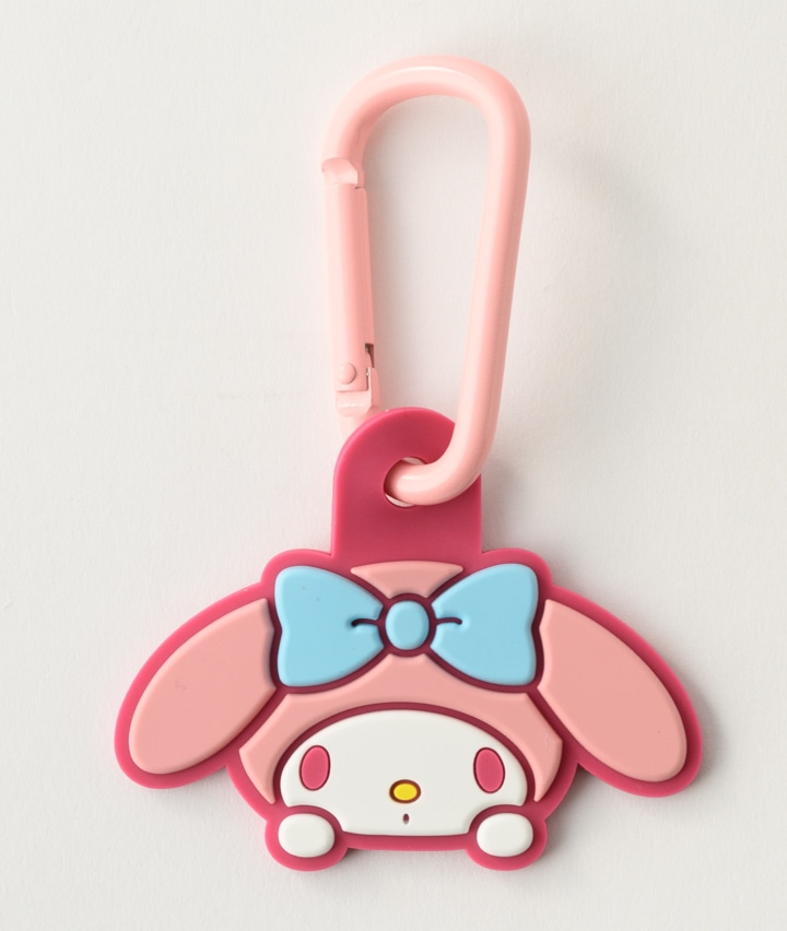 【サンリオキャラクターズ】（マイメロディ）ラバーマスコット付きカラビナ
