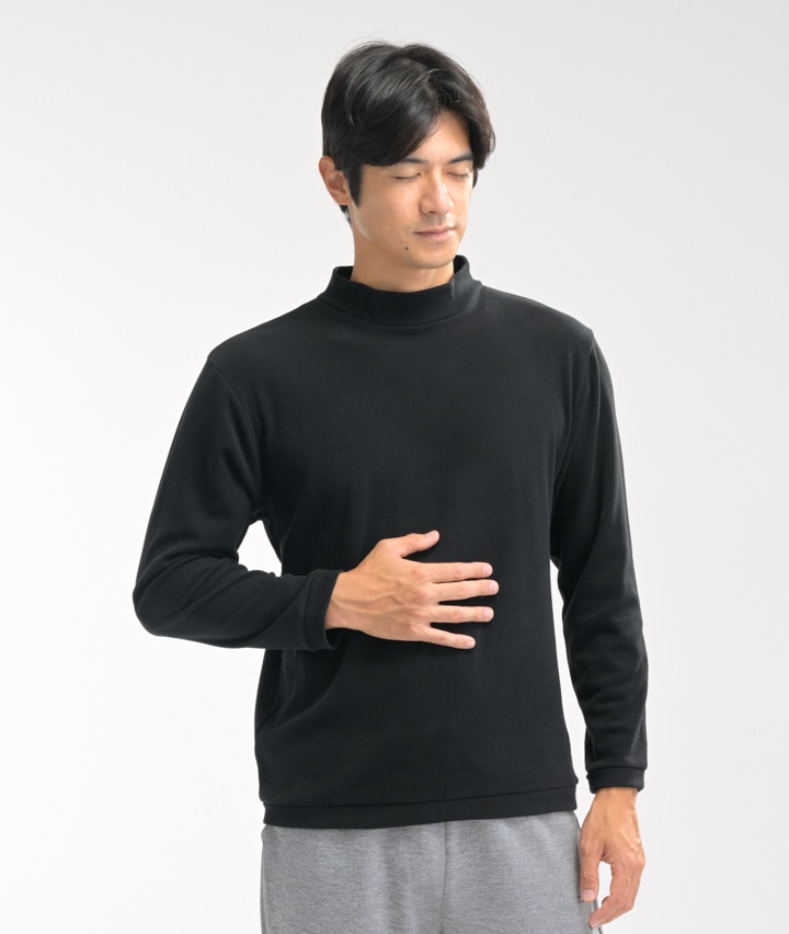 【Ｐａｓｅｏｓ ＷＡＲＭ】【もっちり＋ふわとろな風合い】（両起毛）（ストレッチ）長袖ハイネックシャツ