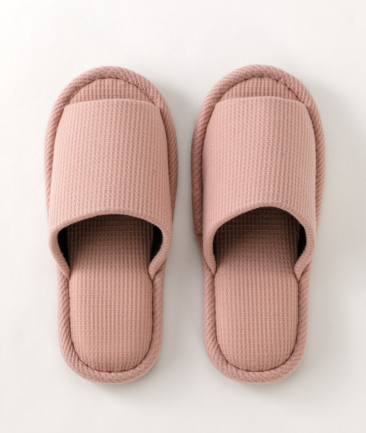 かかとにやさしいスリッパ　無地カラー