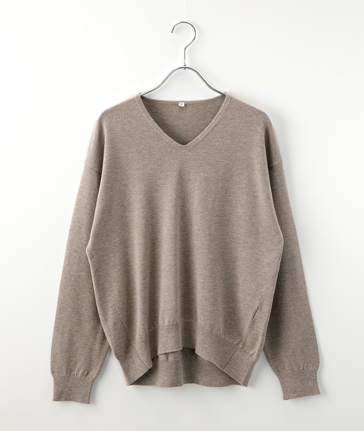 【癒されタッチ】Ｖネックニットプルオーバー