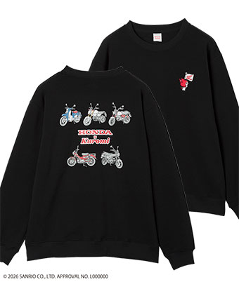 【ＨＯＮＤＡ×ＫＵＲＯＭＩ】裏起毛トレーナー