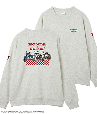 【ＨＯＮＤＡ×ＫＵＲＯＭＩ】裏起毛トレーナー