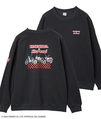 【ＨＯＮＤＡ×ＫＵＲＯＭＩ】裏起毛トレーナー