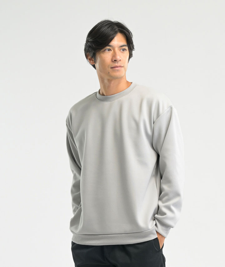 【シルキーエアー】（速乾・カット・ソフトタッチ）オーバーサイズ裏シャギートレーナー