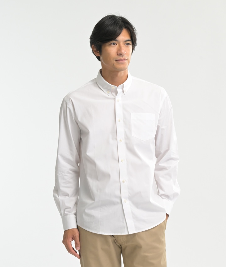 形態安定ボタンダウンシャツ